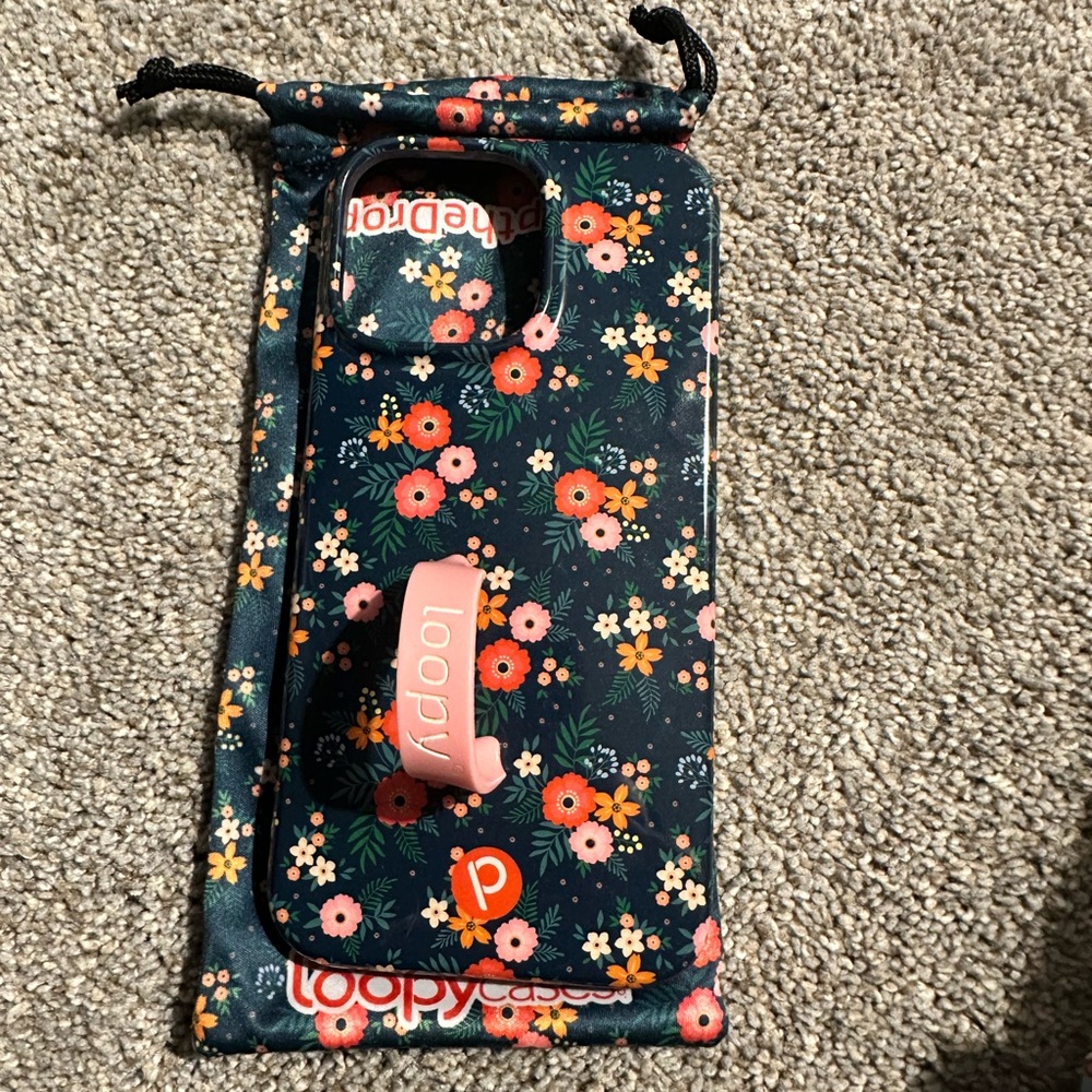 Loopy Case Pink Protective Phone Case with Loop for iPhone 14 Pro Max